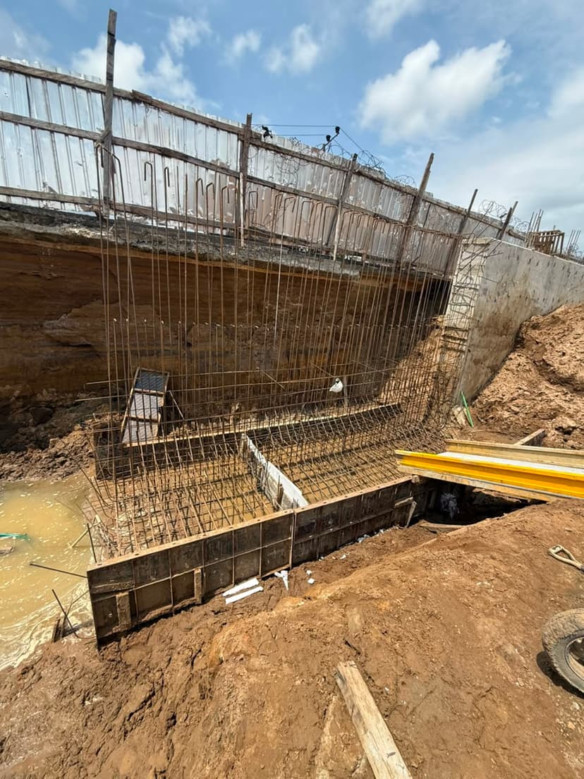 Construction of Retaining Wall Infrastructure